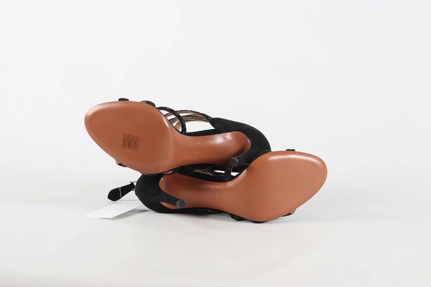 AZZEDINE ALAÏA SUEDE AND LEATHER SANDALS EU 37.5 UK 4.5 US 7.5 - Image 5