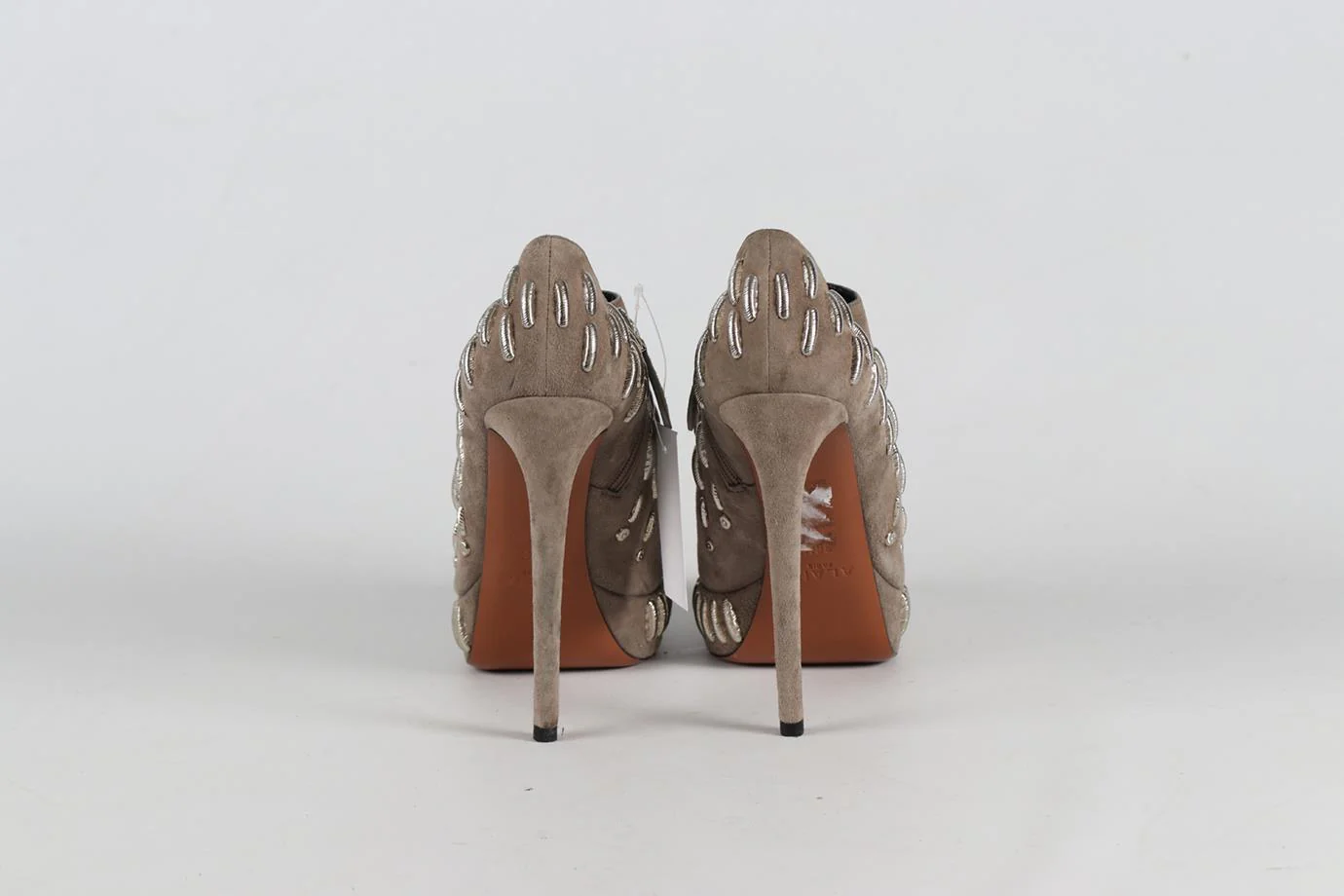 AZZEDINE ALAÏA SUEDE PLATFORM ANKLE BOOTS EU 38.5 UK 5.5 US 8.5 - Image 5