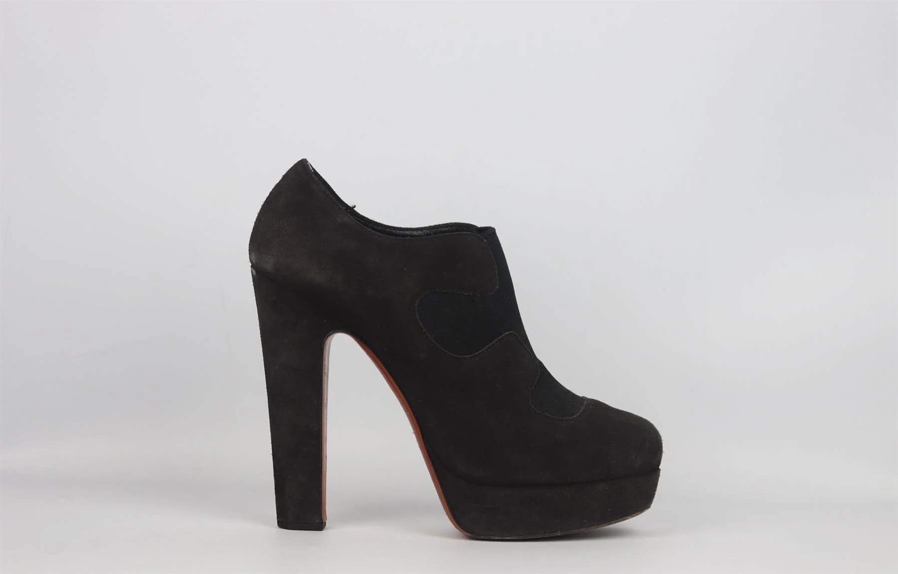 AZZEDINE ALAÏA SUEDE PLATFORM ANKLE BOOTS EU 38 UK 5 US 8 - Image 2