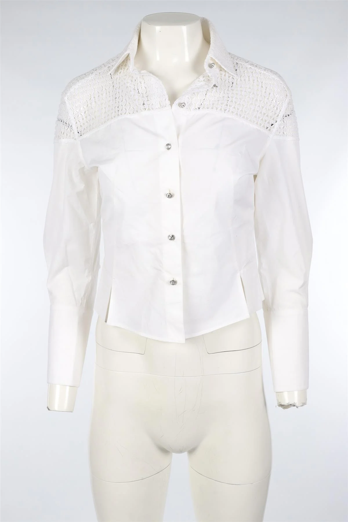 AZZEDINE ALAÏA WHITE COTTON SHIRT FR 36 UK 8 - Image 2