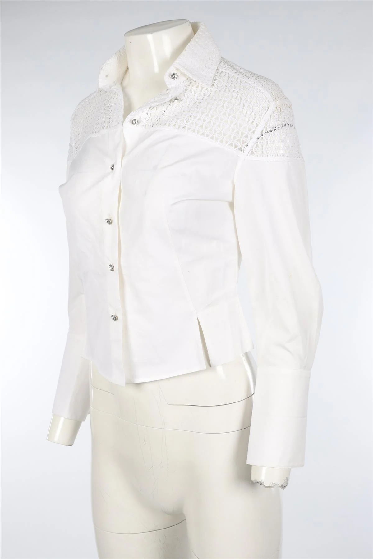 AZZEDINE ALAÏA WHITE COTTON SHIRT FR 36 UK 8 - Image 3