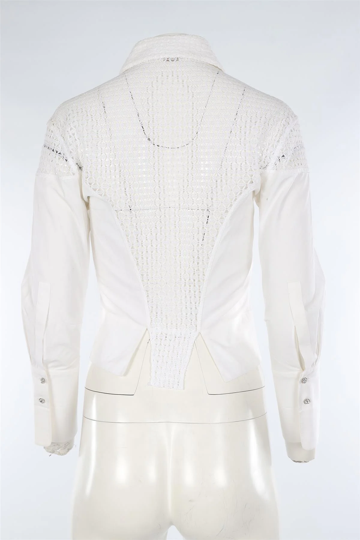 AZZEDINE ALAÏA WHITE COTTON SHIRT FR 36 UK 8 - Image 4