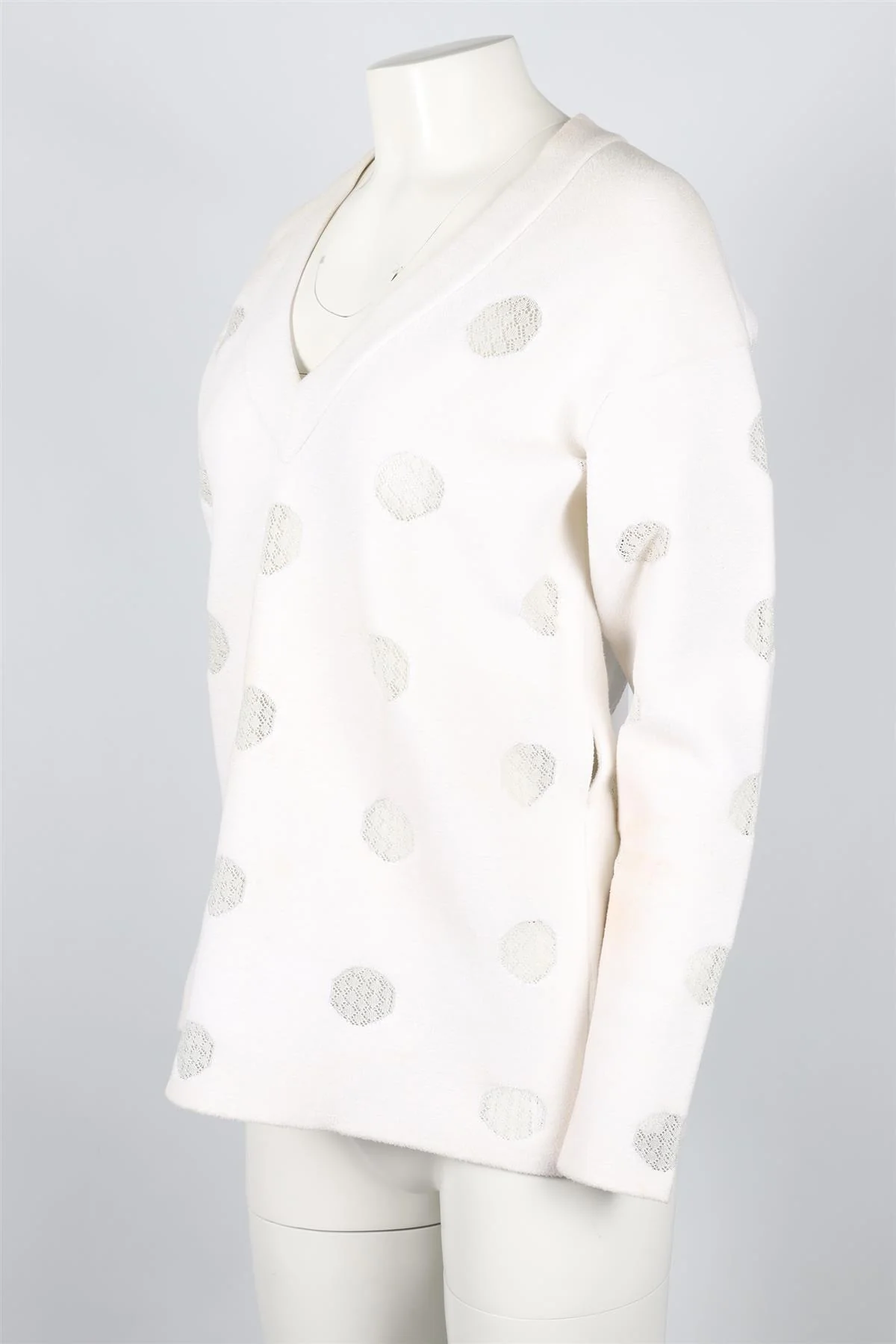 AZZEDINE ALAÍA WHITE KNIT TUNIC FR 36 UK 8 - Image 3