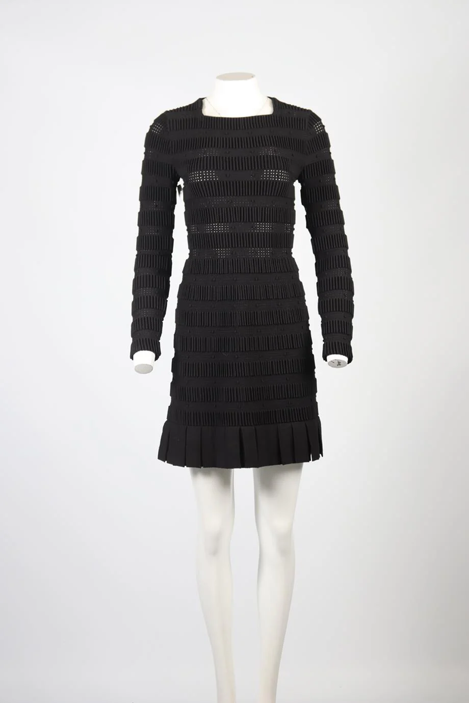 AZZEDINE ALAÏA WOOL BLEND MINI DRESS FR 38 UK 10 - Image 2