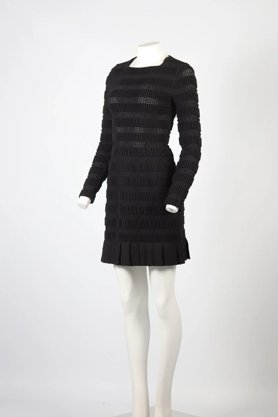 AZZEDINE ALAÏA WOOL BLEND MINI DRESS FR 38 UK 10 - Image 3