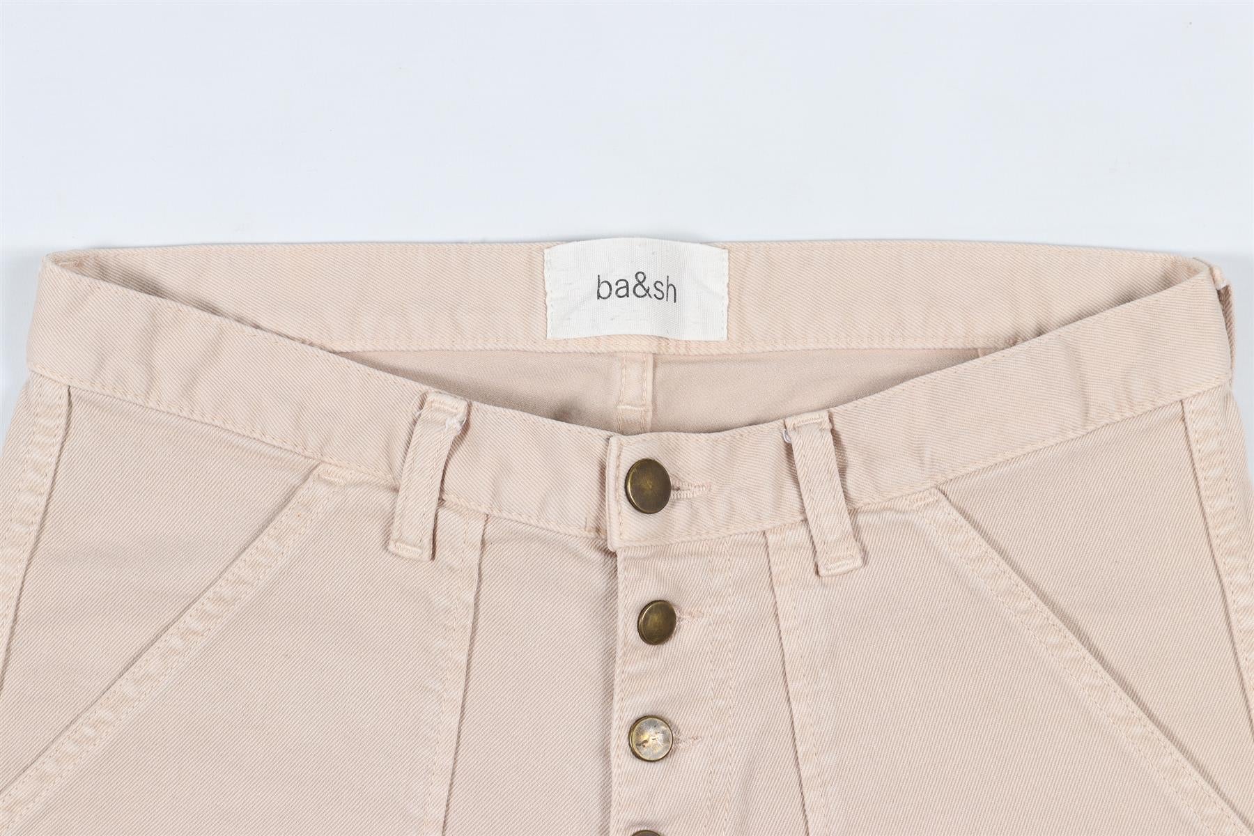 BA&SH BEIGE HIGH RISE SKINNY JEANS W25 UK 6-8 - Image 3