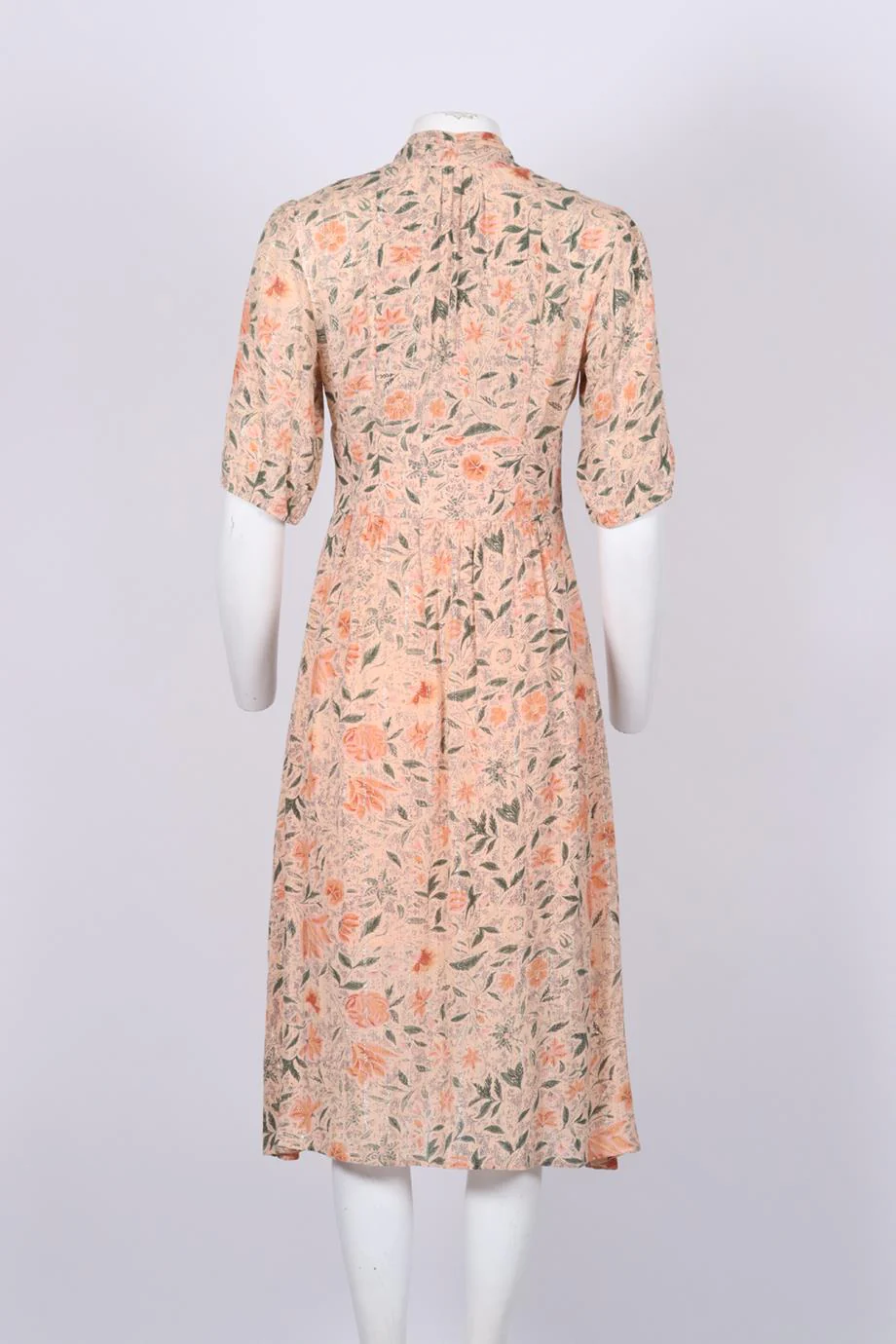 BA&SH FLORAL PRINT CREPE MIDI DRESS UK 12 - Image 4