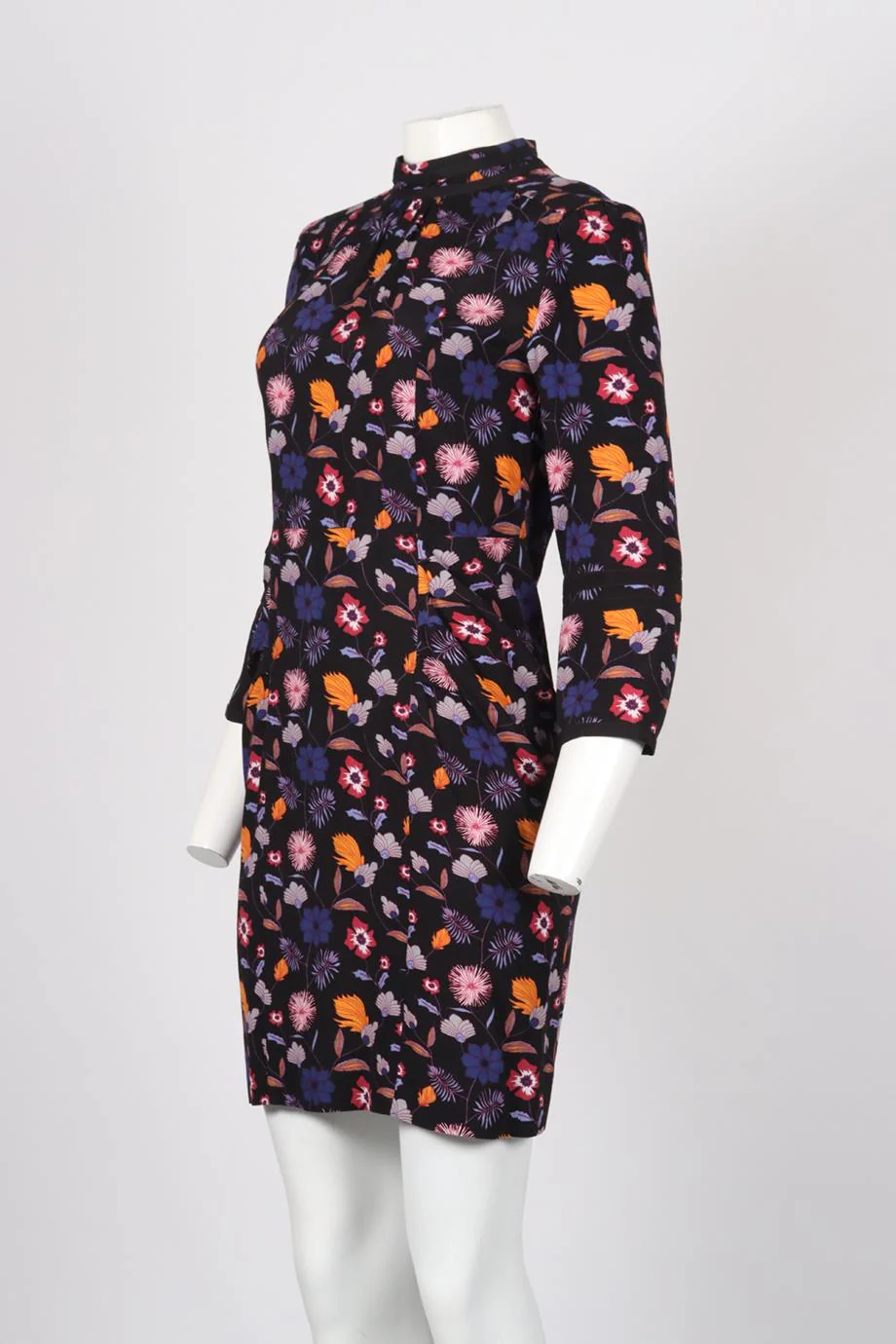 BA&SH FLORAL PRINT CREPE MINI DRESS UK 12 - Image 3