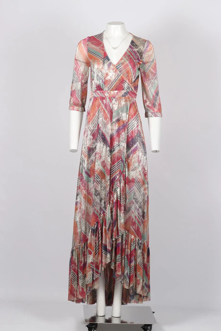 BA&SH VISCOSE BLEND MAXI WRAP DRESS 2 UK 12 - Image 2