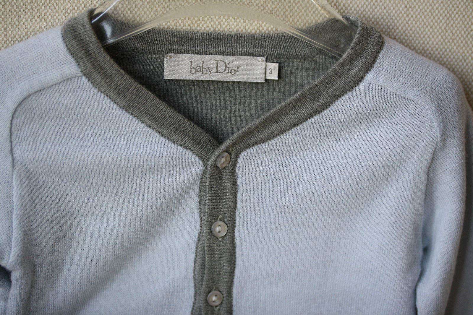 BABY DIOR BLUE CASHMERE BLEND CARDIGAN AND TROUSERS OUTFIT 3 MONTHS - Image 5