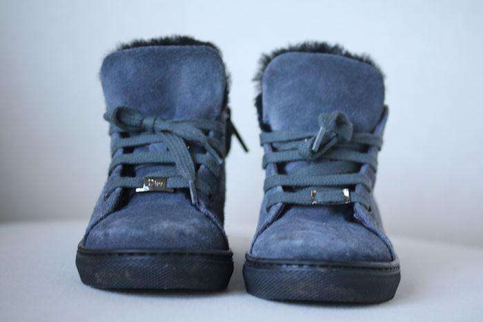BABY DIOR BLUE SUEDE BOOTS EU 23 UK 6 - Image 2