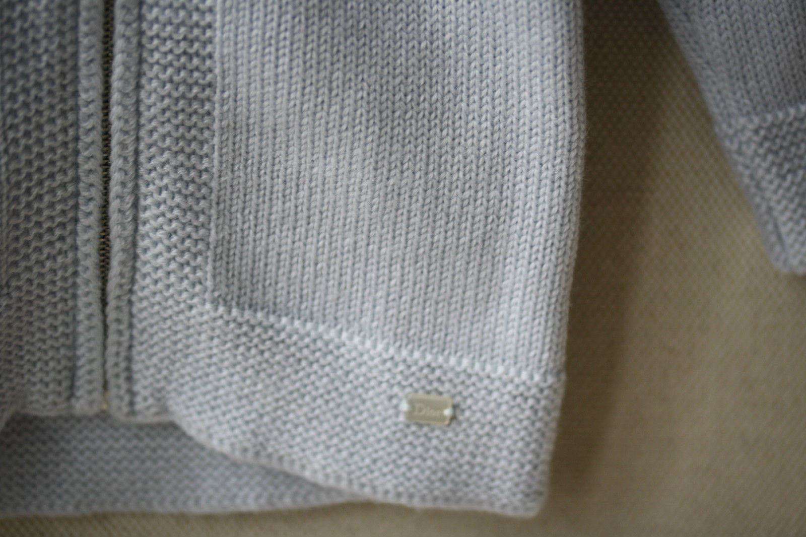 BABY DIOR BLUE WOOL HOODED CARDIGAN 6 MONTHS - Image 5