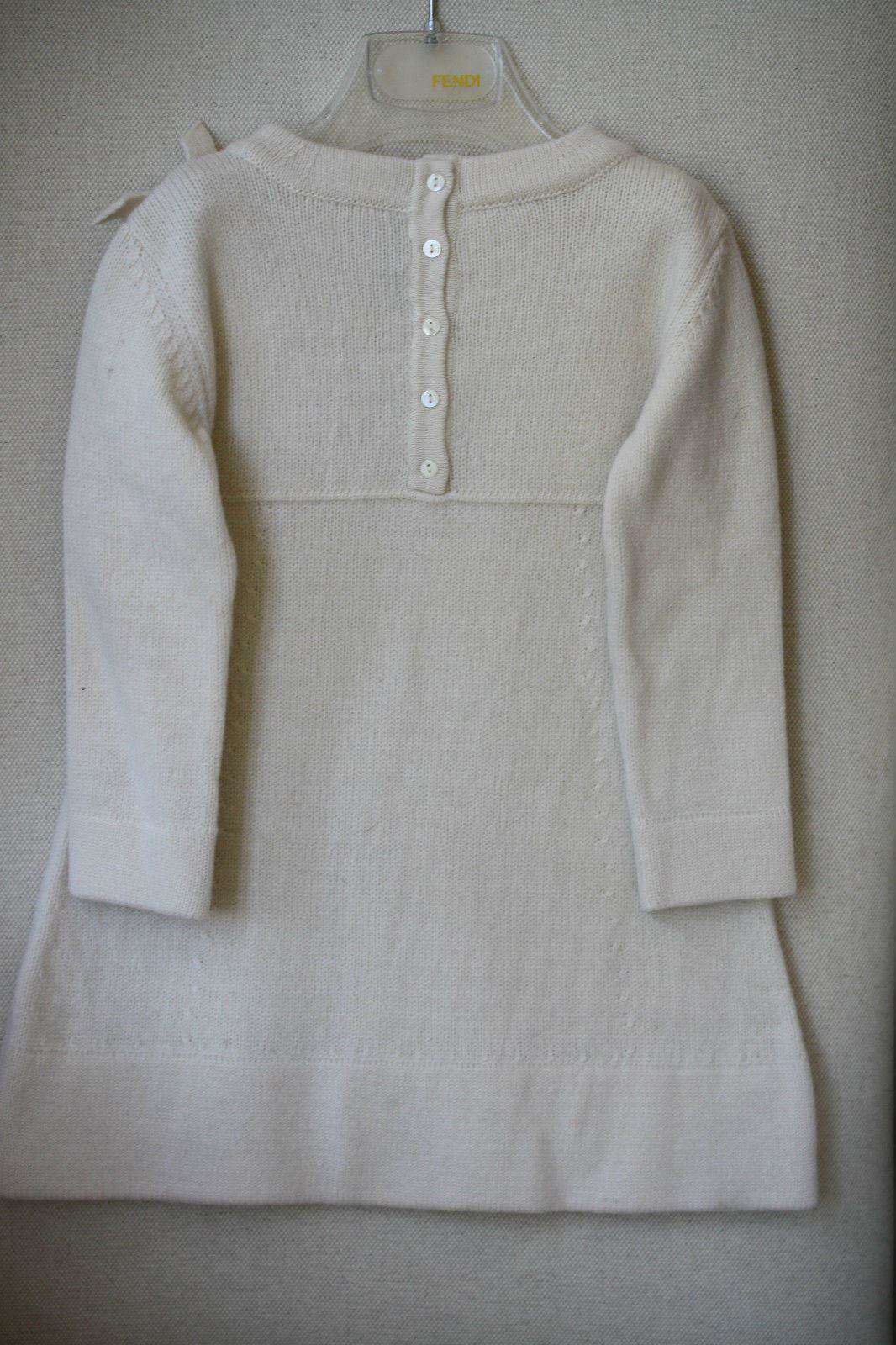 BABY DIOR CREAM CASHMERE BLEND DRESS 24 MONTHS - Image 2