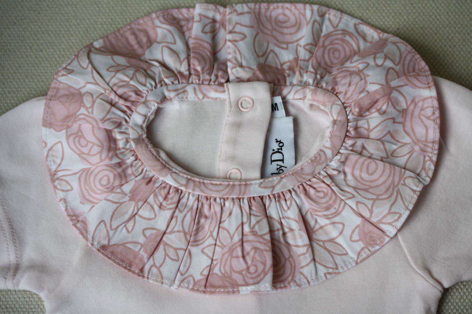 BABY DIOR FLOWER COLLAR PINK BODYSUIT 3 MONTHS - Image 3
