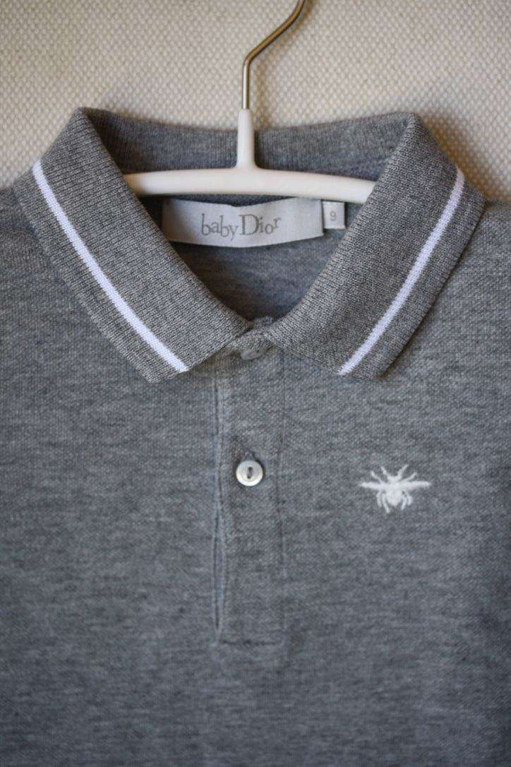 BABY DIOR GREY POLO SHIRT 12 MONTHS - Image 2