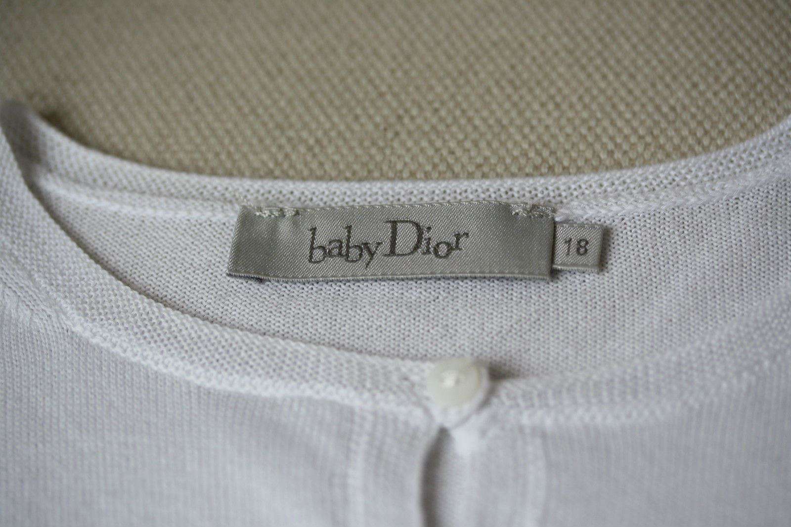 BABY DIOR IVORY WHITE KNIT CARDIGAN 18 MONTHS - Image 2