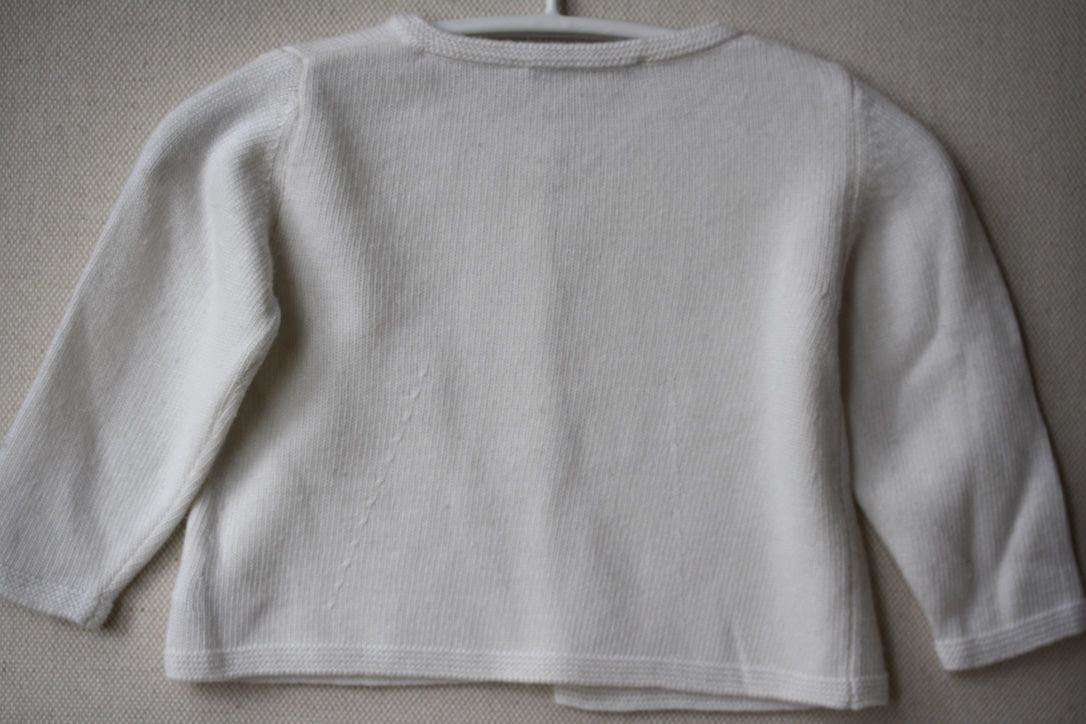 BABY DIOR IVORY WHITE KNIT CARDIGAN 3 MONTHS - Image 3
