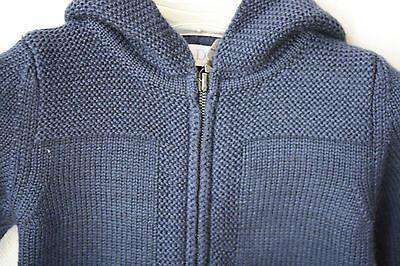 BABY DIOR NAVY WOOL HOODED JUMPER 3 MONTHS - Image 2