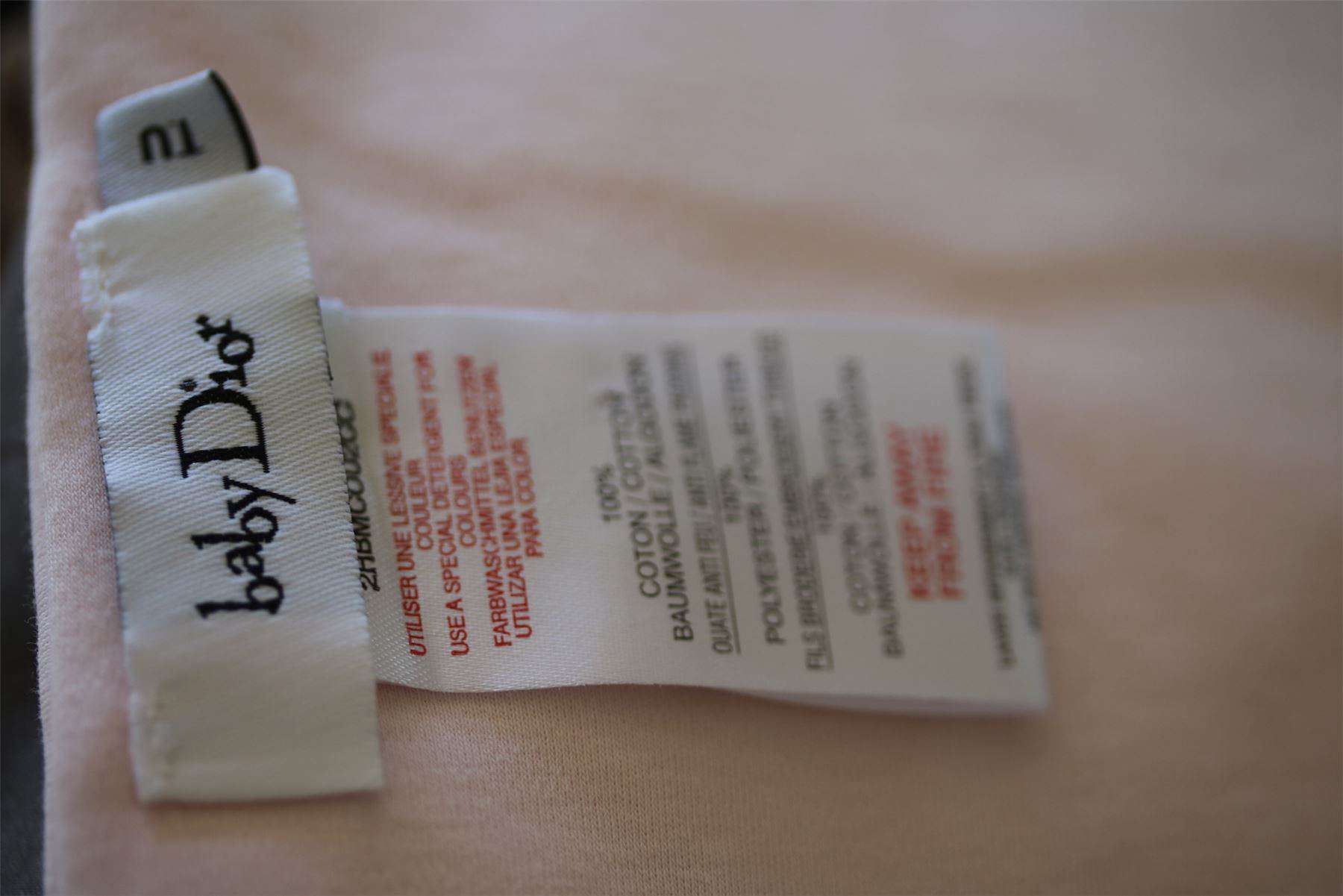 BABY DIOR PINK EMBROIDERED BABY BLANKET 80CM - Image 3