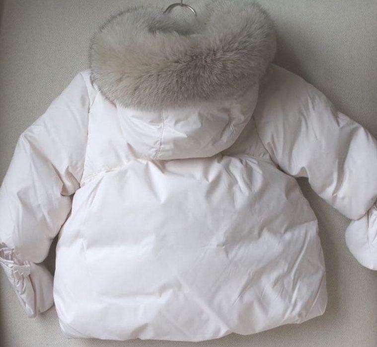 BABY DIOR SHELL PADDED JACKET WITH FUR TRIM HOOD 9 MONTHS - Image 5
