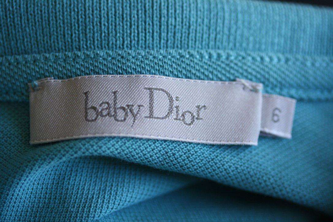BABY DIOR TURQUOISE POLO SHIRT 6 MONTHS - Image 3