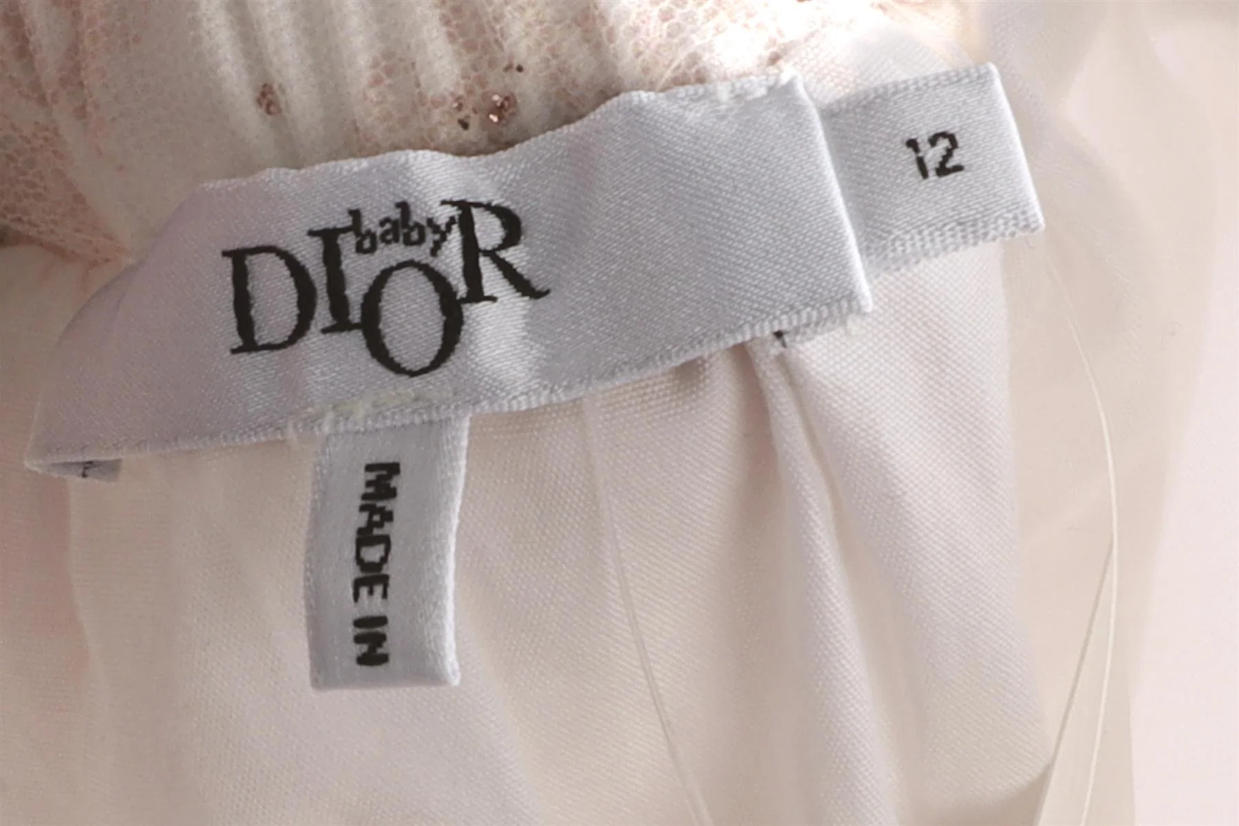 BABY DIOR WHITE BABY GIRLS SKIRT 12 MONTHS - Image 5