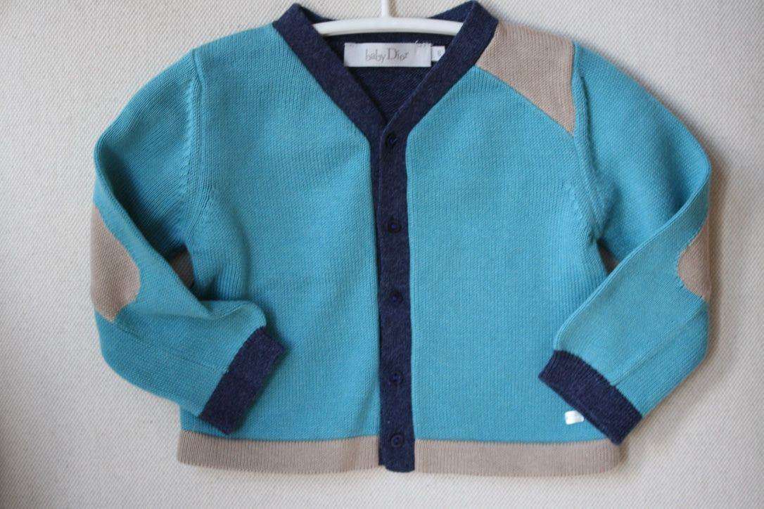 BABY DIOR WOOL AND CASHMERE TRICOT KNIT CARDIGAN 6 MONTHS - Image 4