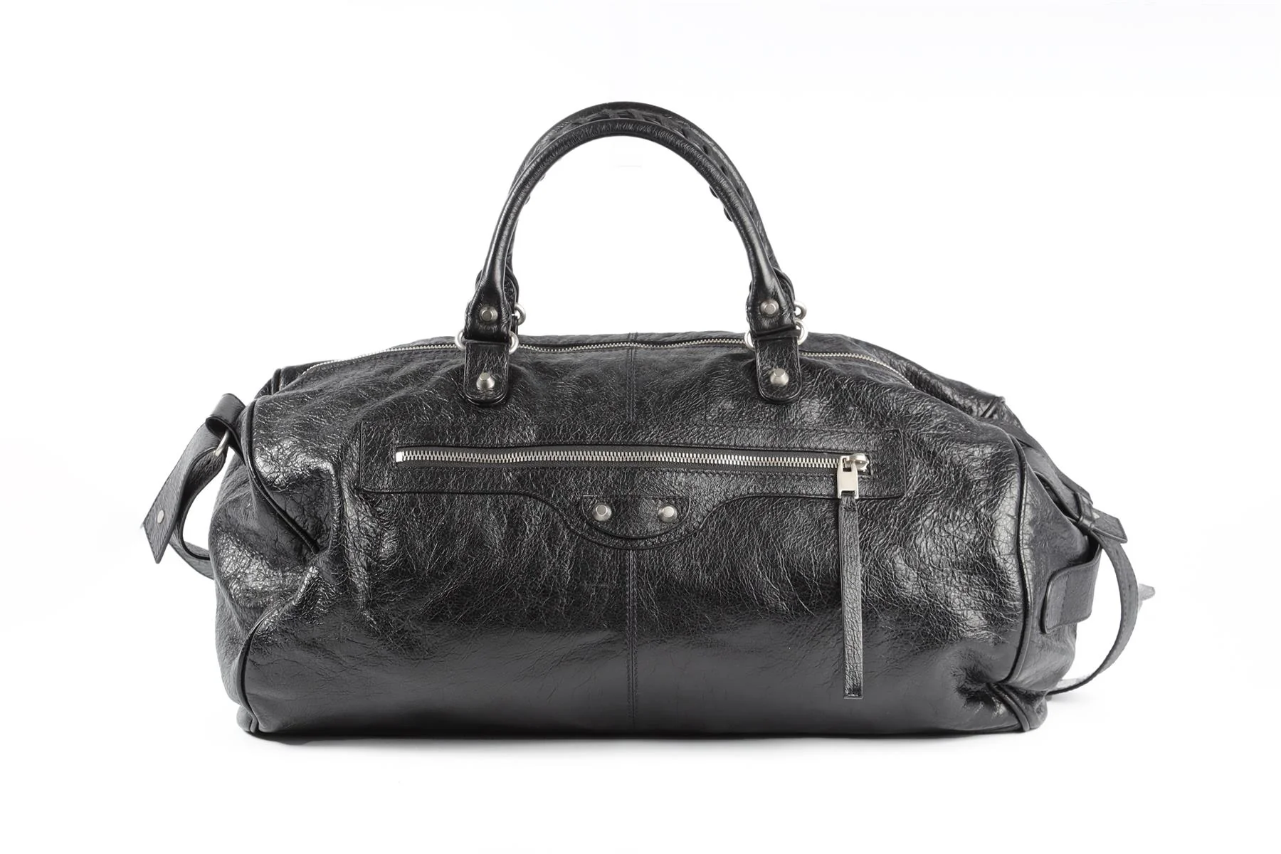 BALENCIAGA BLACK 2017 CITY LEATHER DUFFLE BAG - Image 2