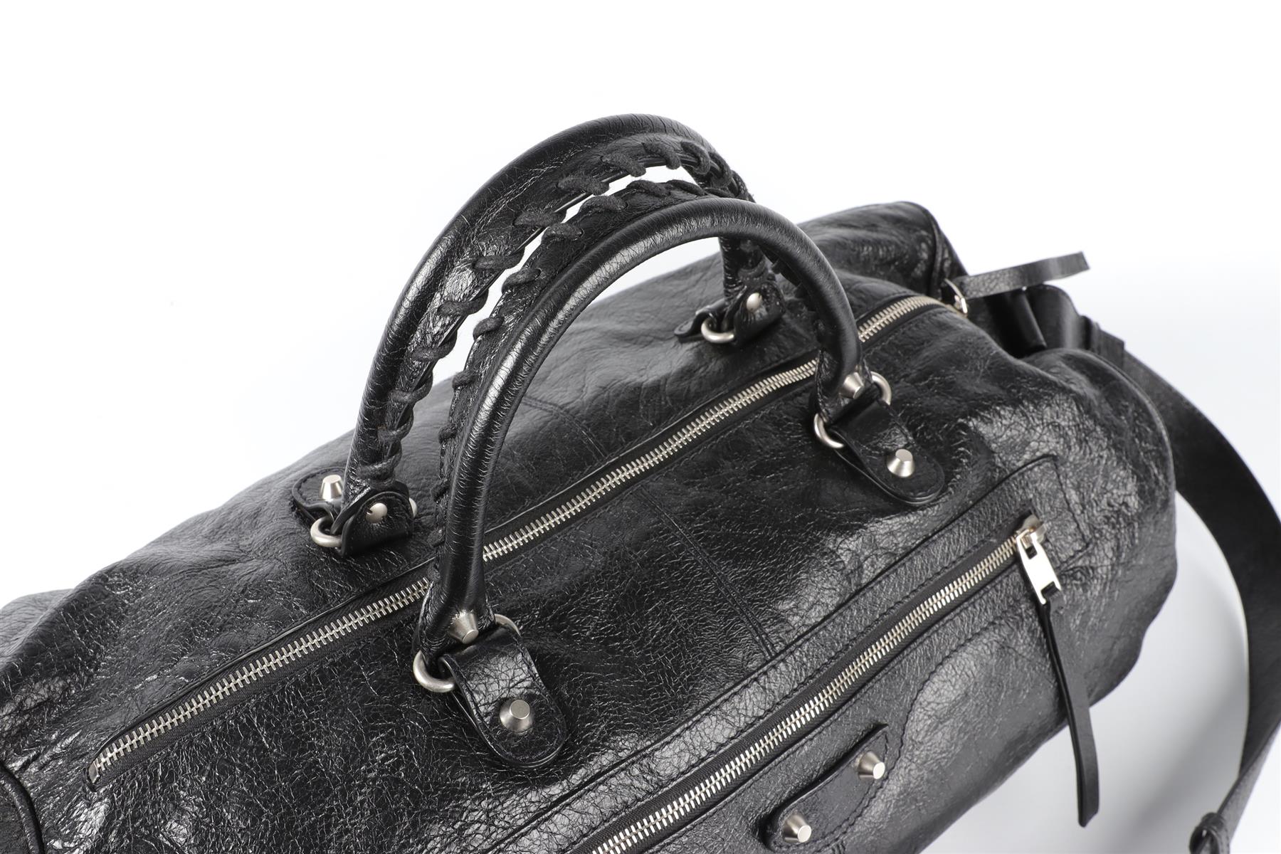 BALENCIAGA BLACK 2017 CITY LEATHER DUFFLE BAG - Image 8