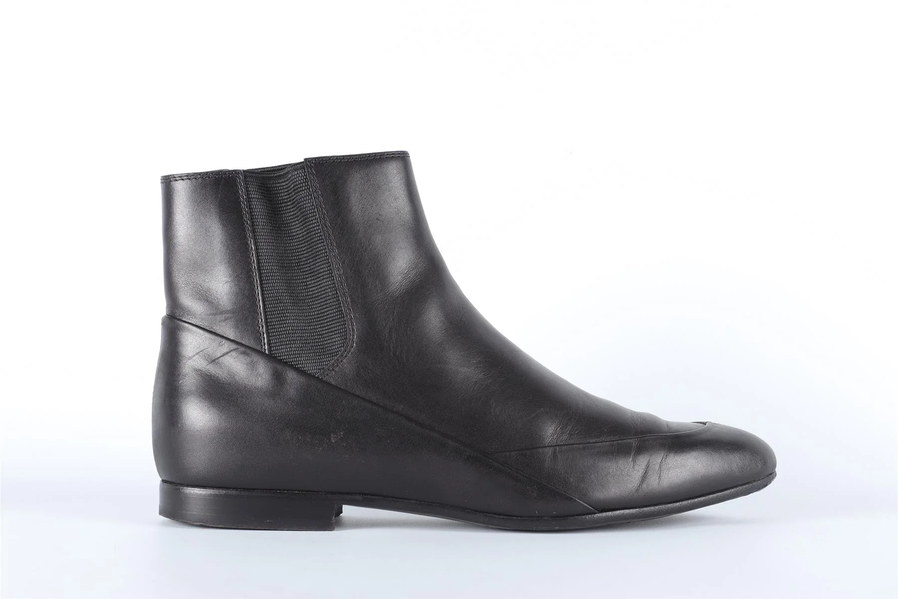 BALENCIAGA BLACK LEATHER ANKLE BOOTS EU 36.5 UK 3.5 US 6.5 - Image 2
