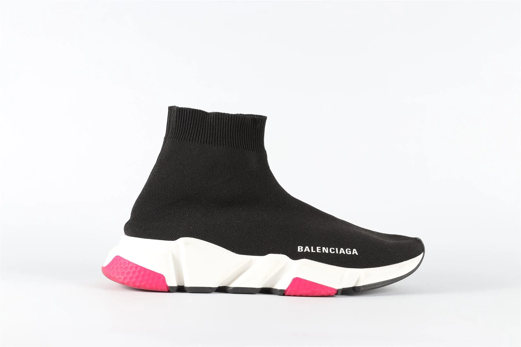BALENCIAGA BLACK SPEED KNIT SNEAKERS EU 39 UK 6 US 9 - Image 2