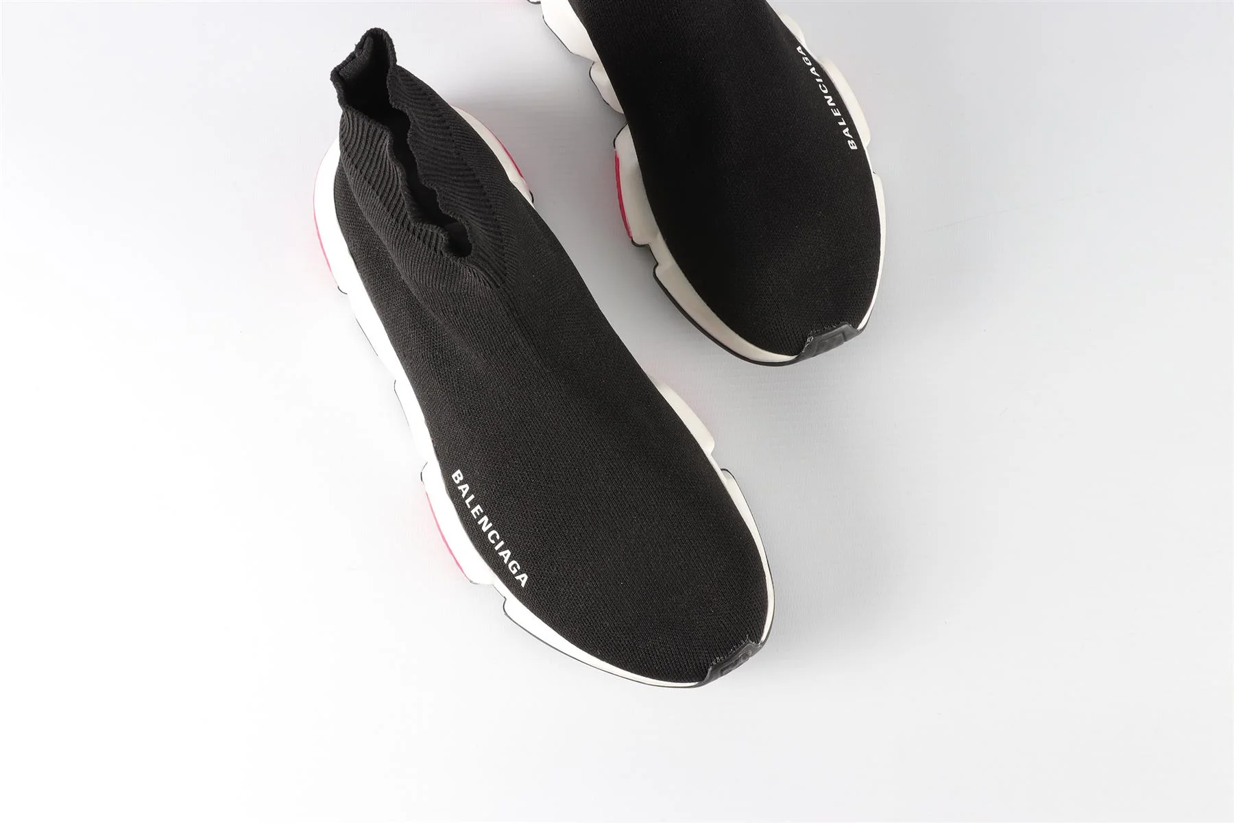 BALENCIAGA BLACK SPEED KNIT SNEAKERS EU 39 UK 6 US 9 - Image 4
