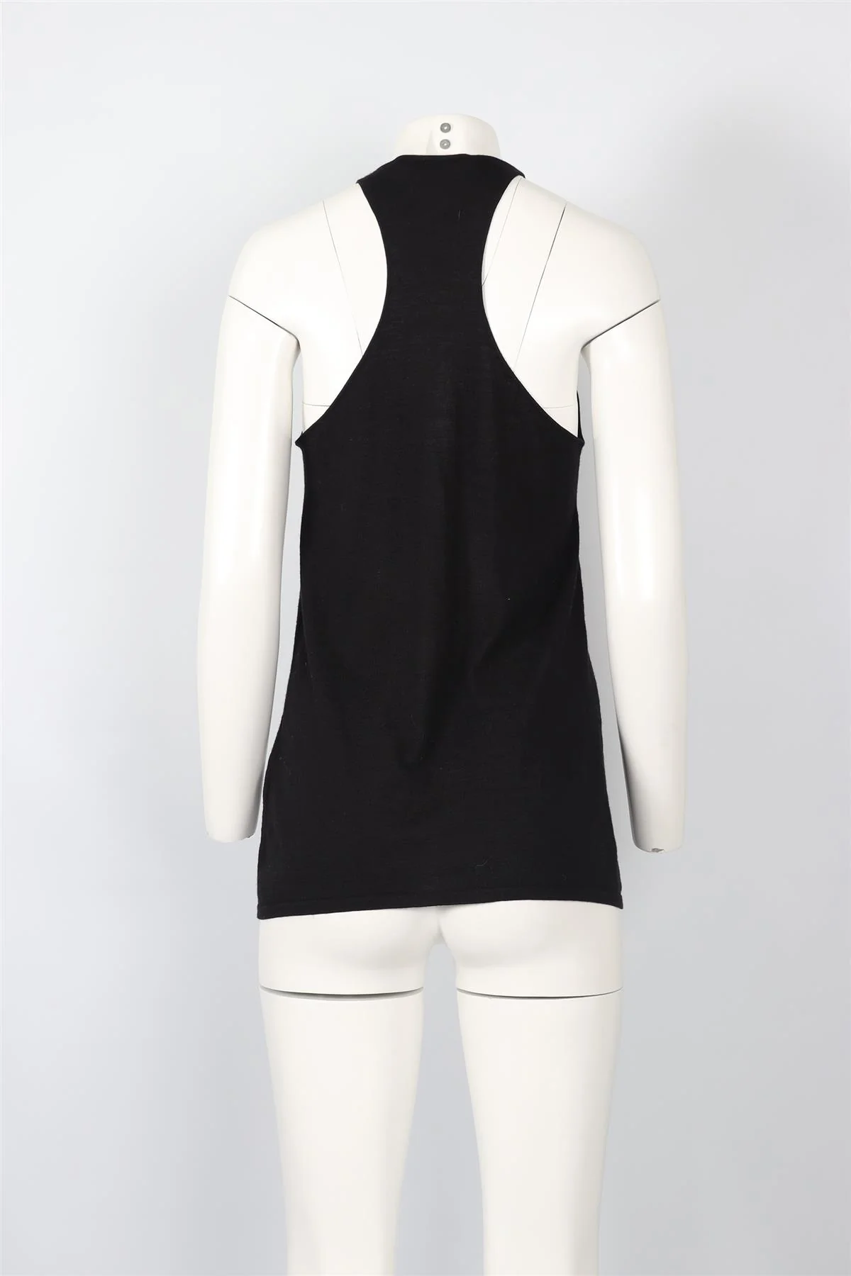 BALENCIAGA BLACK WOOL BLEND TOP FR 36 UK 8 - Image 4