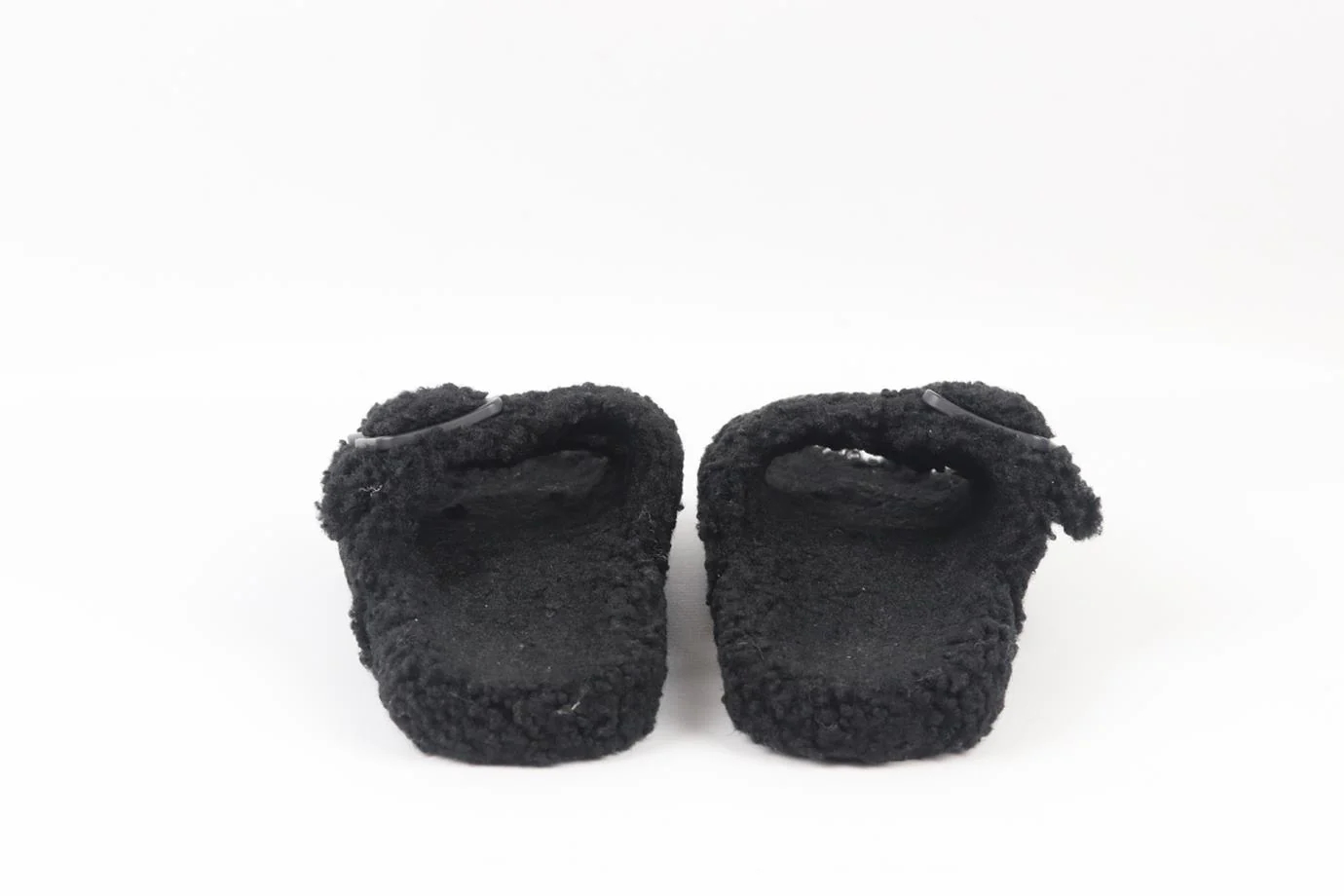 BALENCIAGA BUCKLE DETAILED FAUX SHEARLING SLIDES EU 38 UK 5 US 8 - Image 4