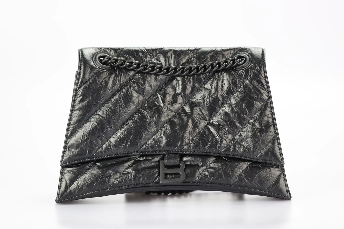 BALENCIAGA CRUSH MEDIUM QUILTED LEATHER SHOULDER BAG - Image 2