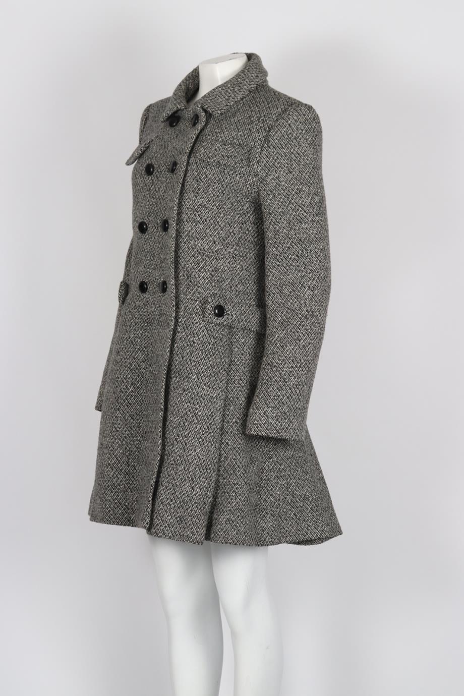 BALENCIAGA DOUBLE BREASTED WOOL BLEND COAT FR 42 UK 14 - Image 3