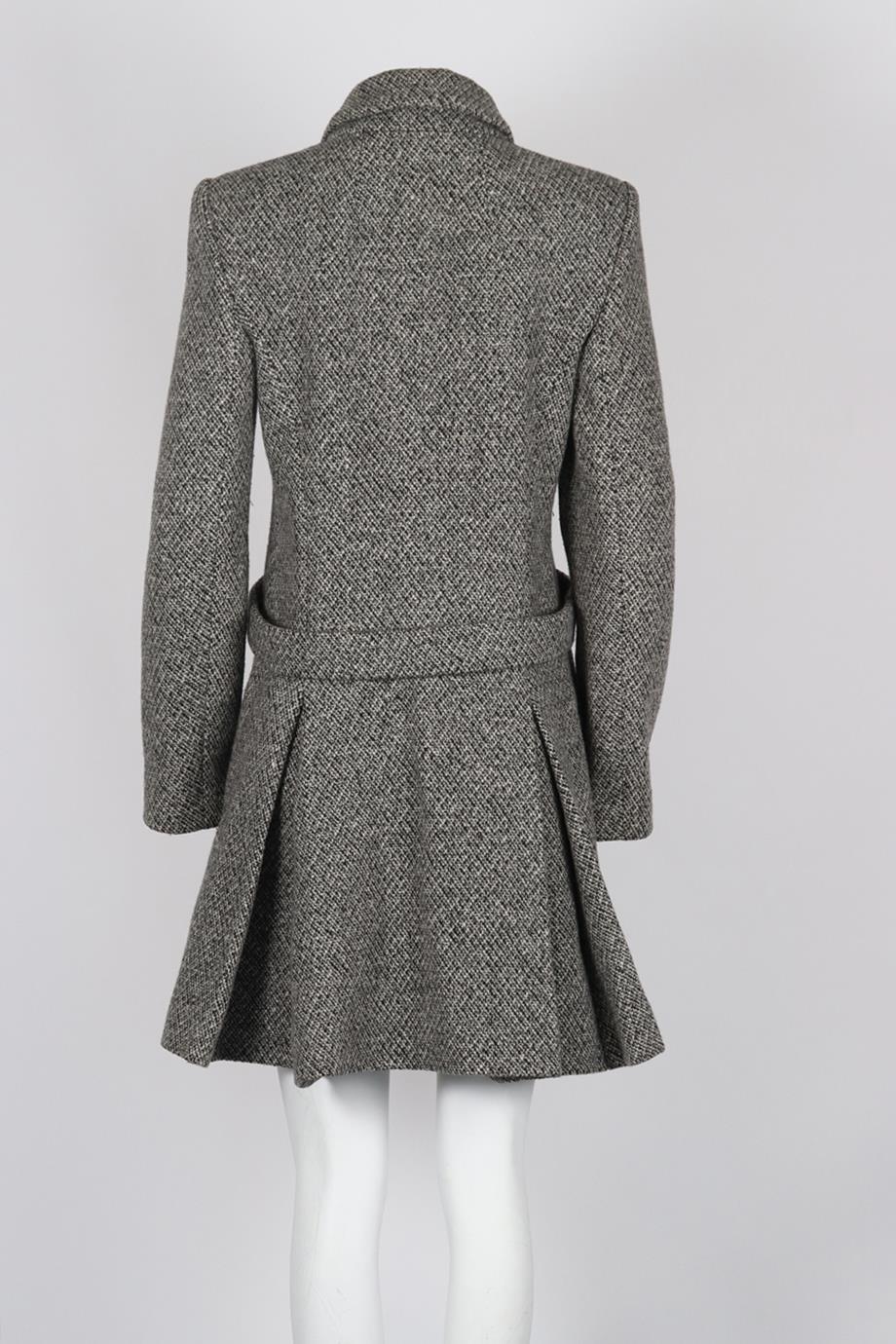 BALENCIAGA DOUBLE BREASTED WOOL BLEND COAT FR 42 UK 14 - Image 4