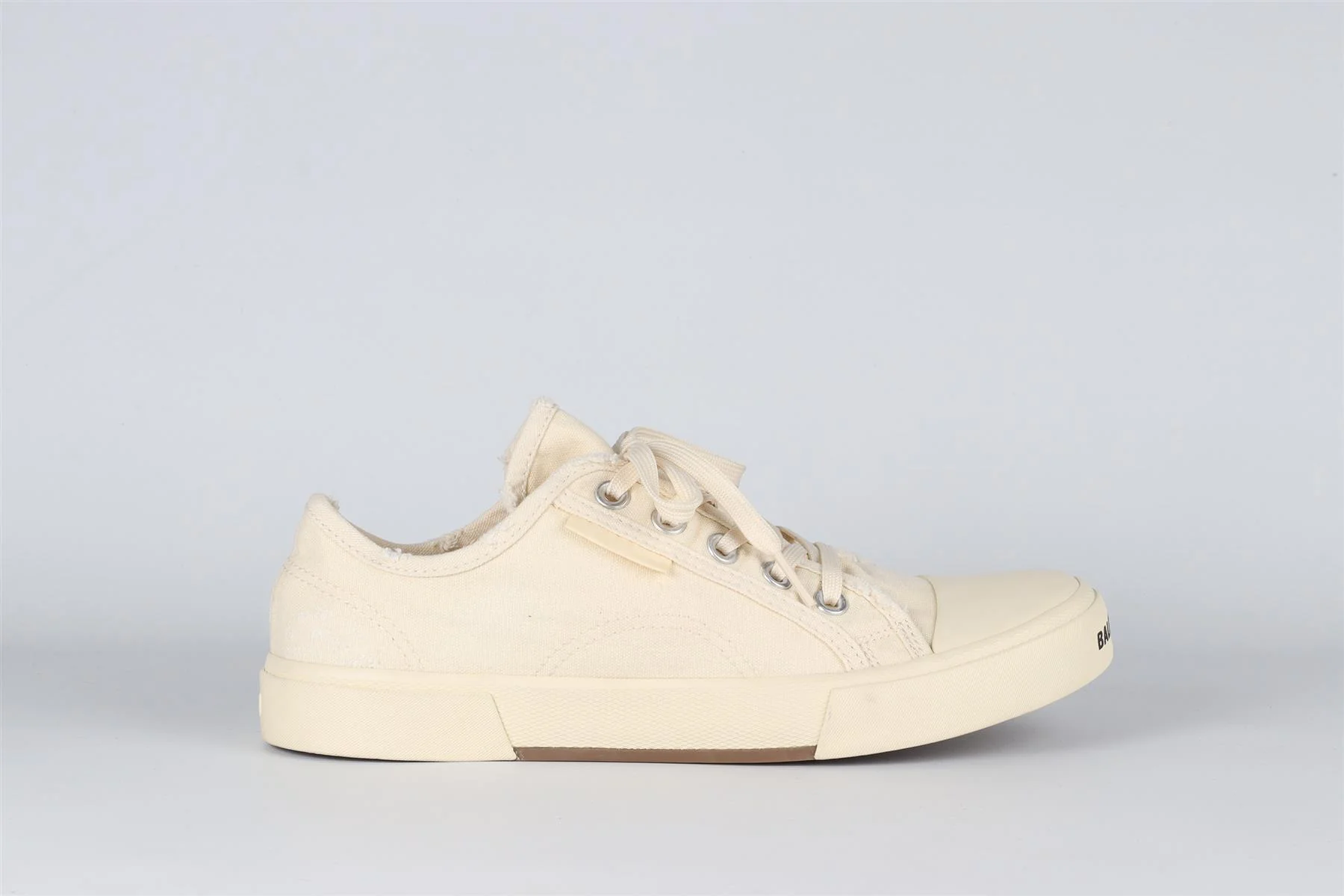 BALENCIAGA ECRU PARIS CANVAS SNEAKERS EU 40 UK 7 US 10 - Image 2