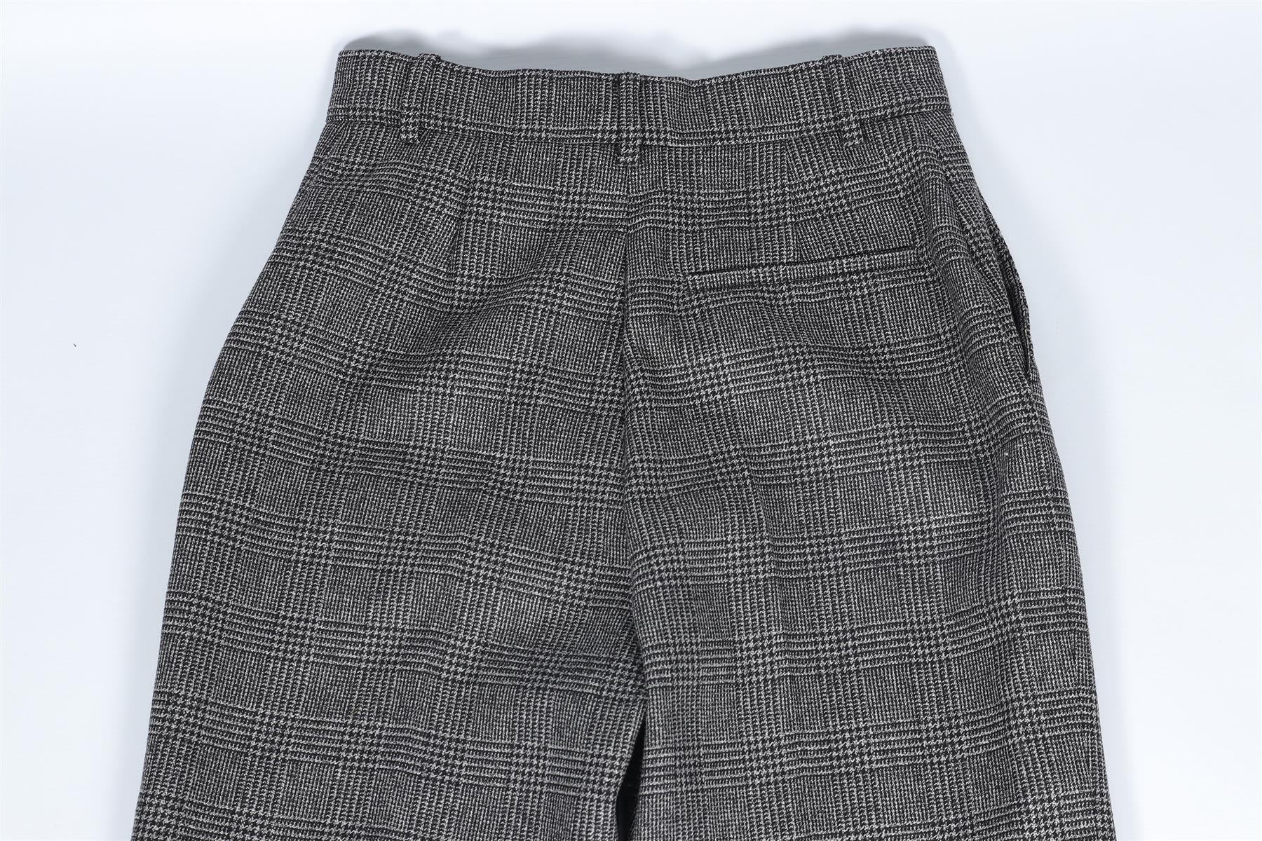 BALENCIAGA GREY WOOL STRAIGHT LEG PANTS FR 36 UK 8 - Image 5