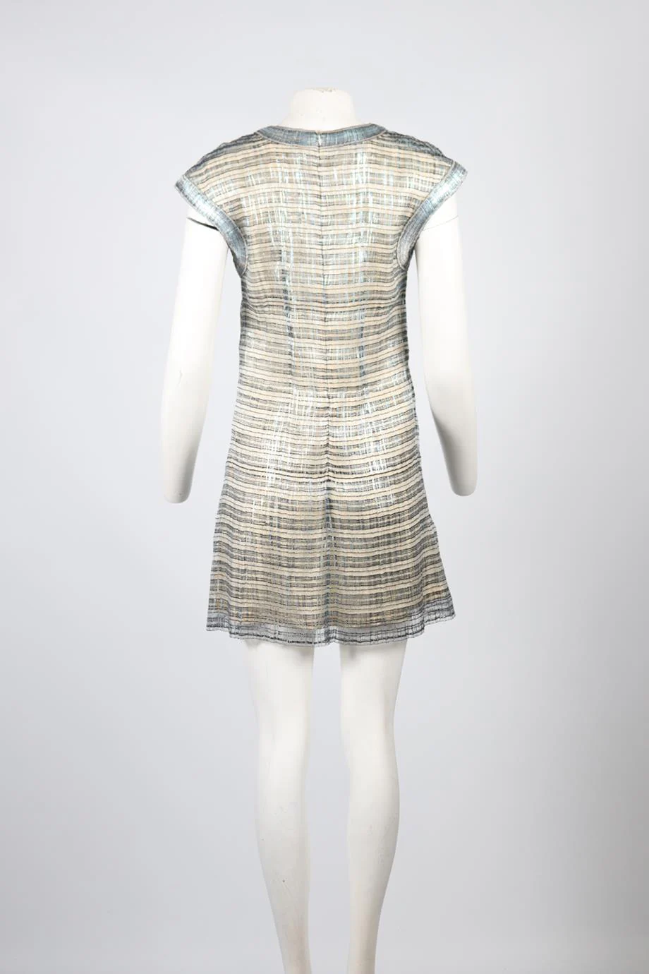 BALENCIAGA LEATHER AND KNIT MINI DRESS FR 40 UK 12 - Image 4