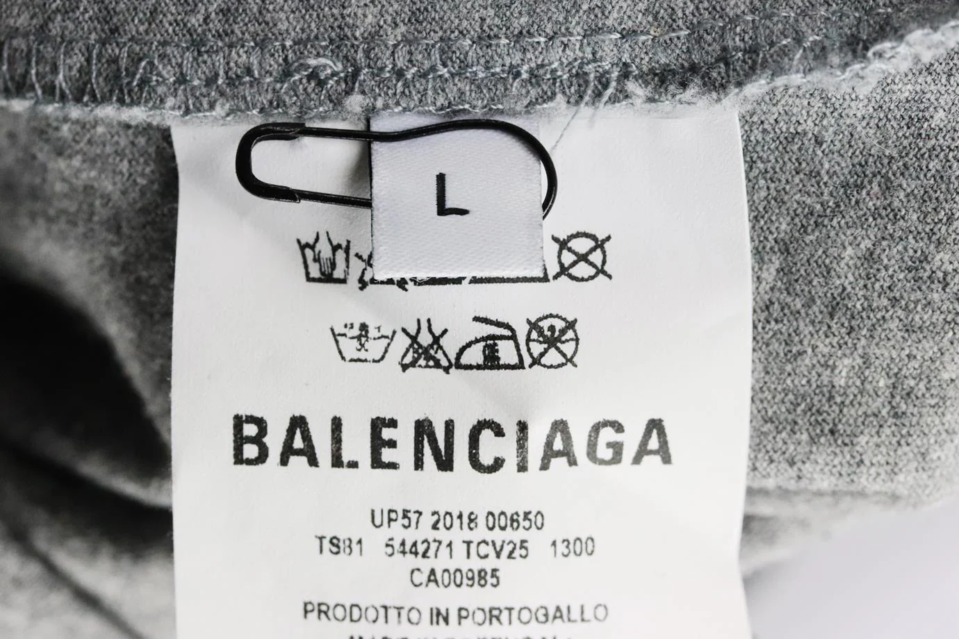 BALENCIAGA MEN'S PRINTED COTTON JERSEY T-SHIRT LARGE - Image 5
