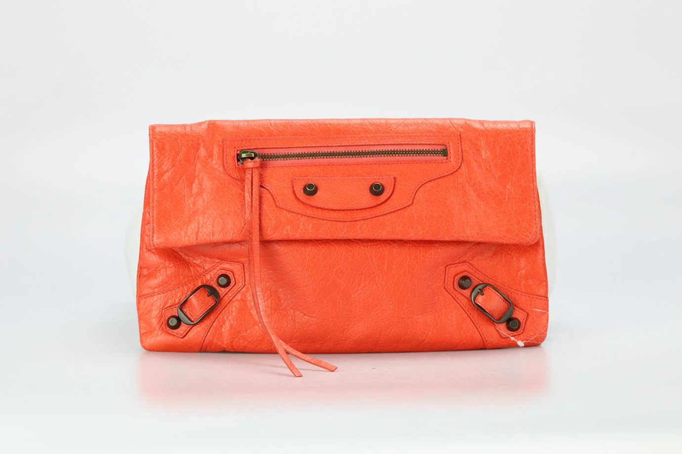 BALENCIAGA MOTORCROSS LEATHER CLUTCH - Image 2