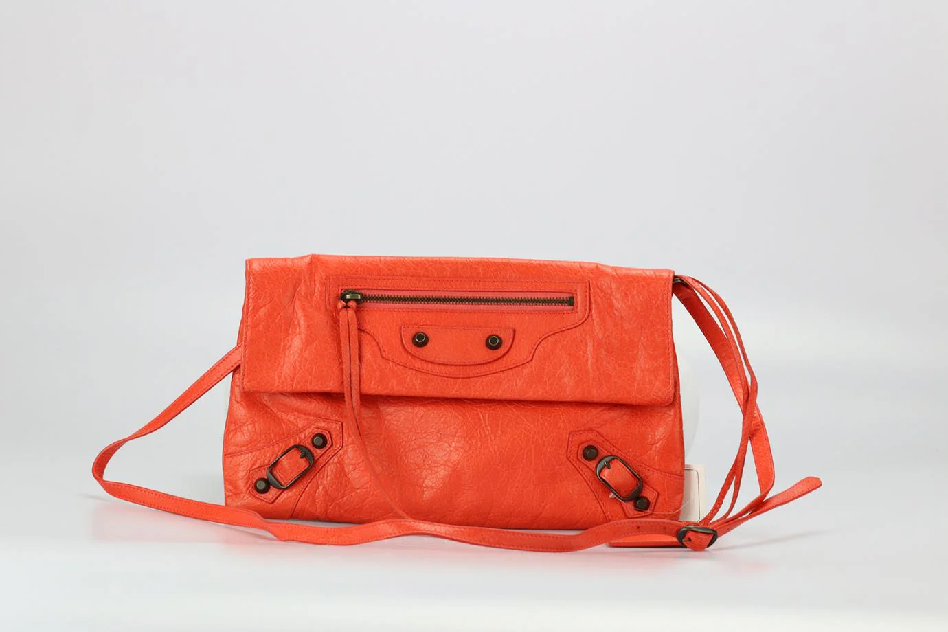 BALENCIAGA MOTORCROSS LEATHER CLUTCH - Image 7