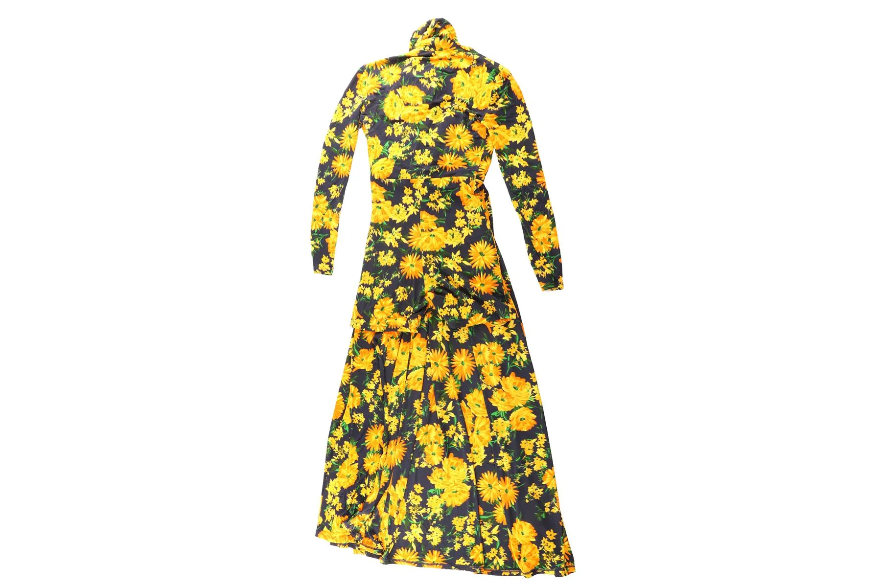 BALENCIAGA MULTI JERSEY MAXI DRESS FR 36 UK 8 - Image 4
