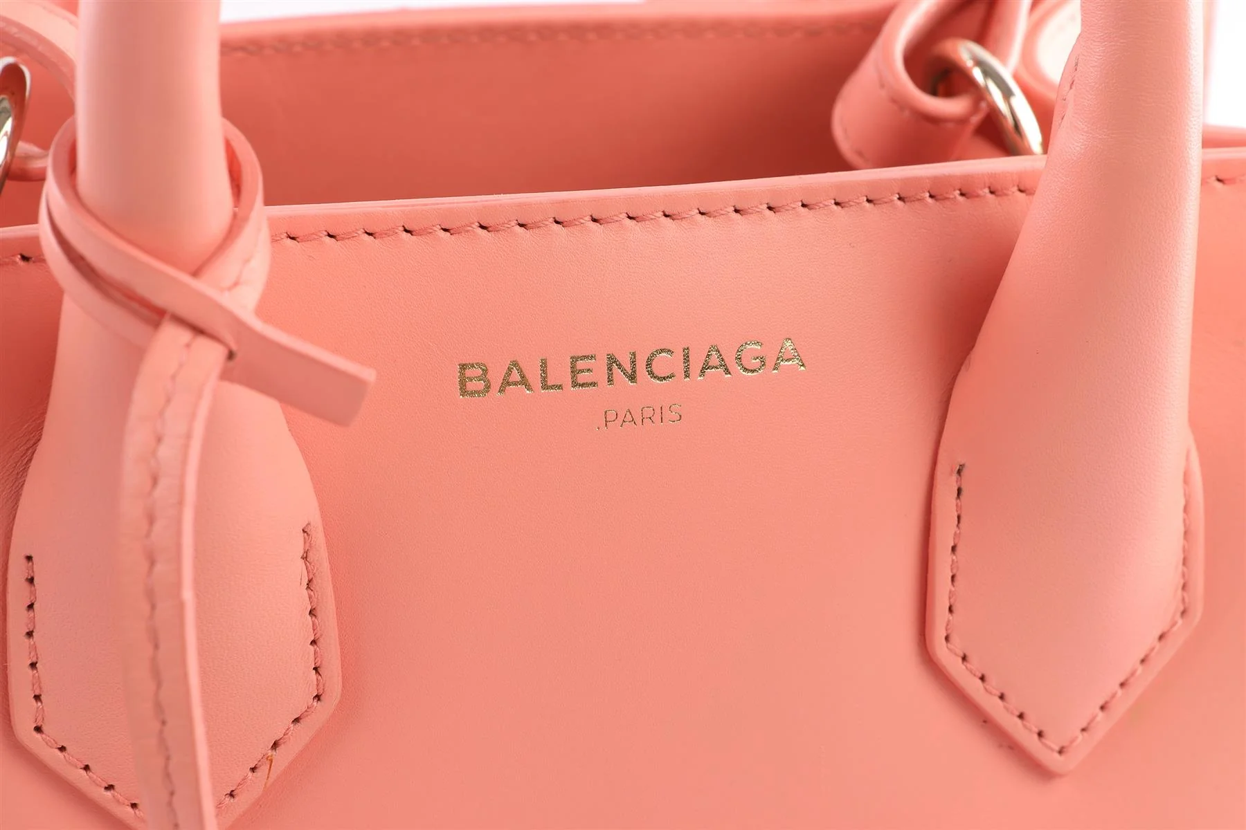 BALENCIAGA PINK PADLOCK ALL AFTERNOON MINI LEATHER TOTE BAG - Image 10