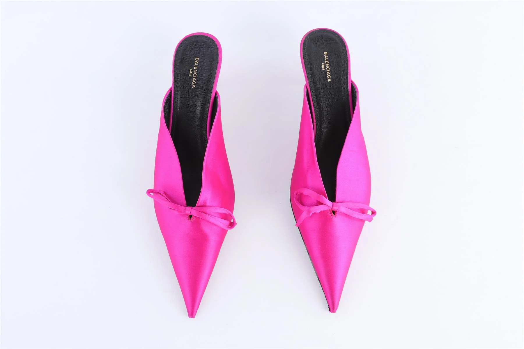 BALENCIAGA PINK SATIN MULES EU 38 UK 5 US 8 - Image 3