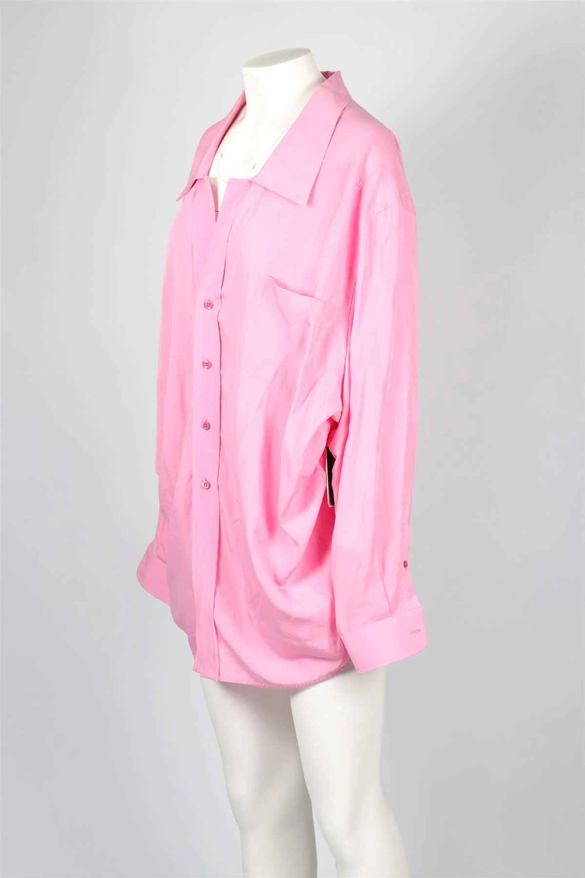 BALENCIAGA PINK WOVEN SHIRT FR 36 UK 8 - Image 3