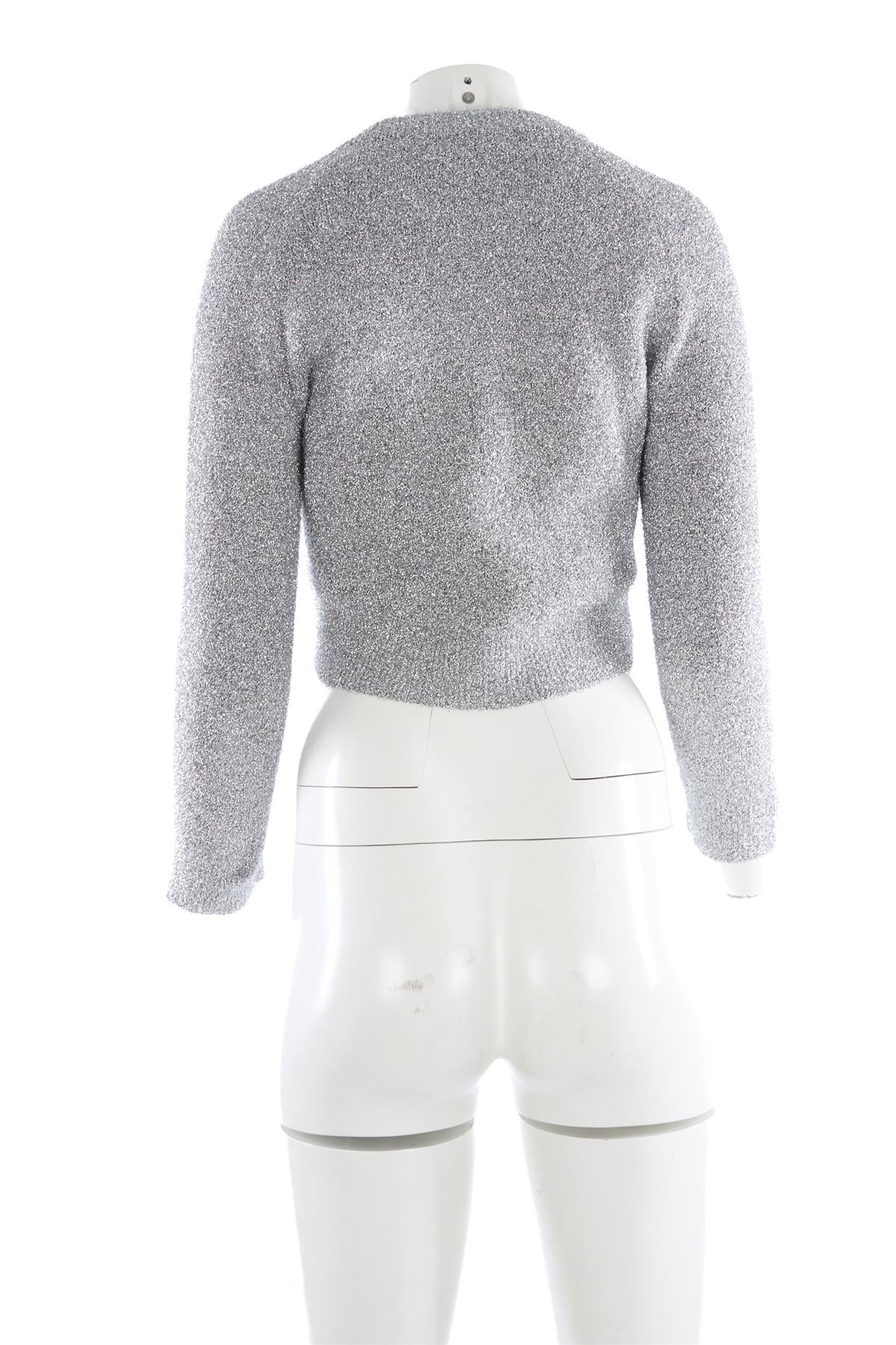 BALENCIAGA SILVER KNIT SWEATER FR 34 UK 6 - Image 4