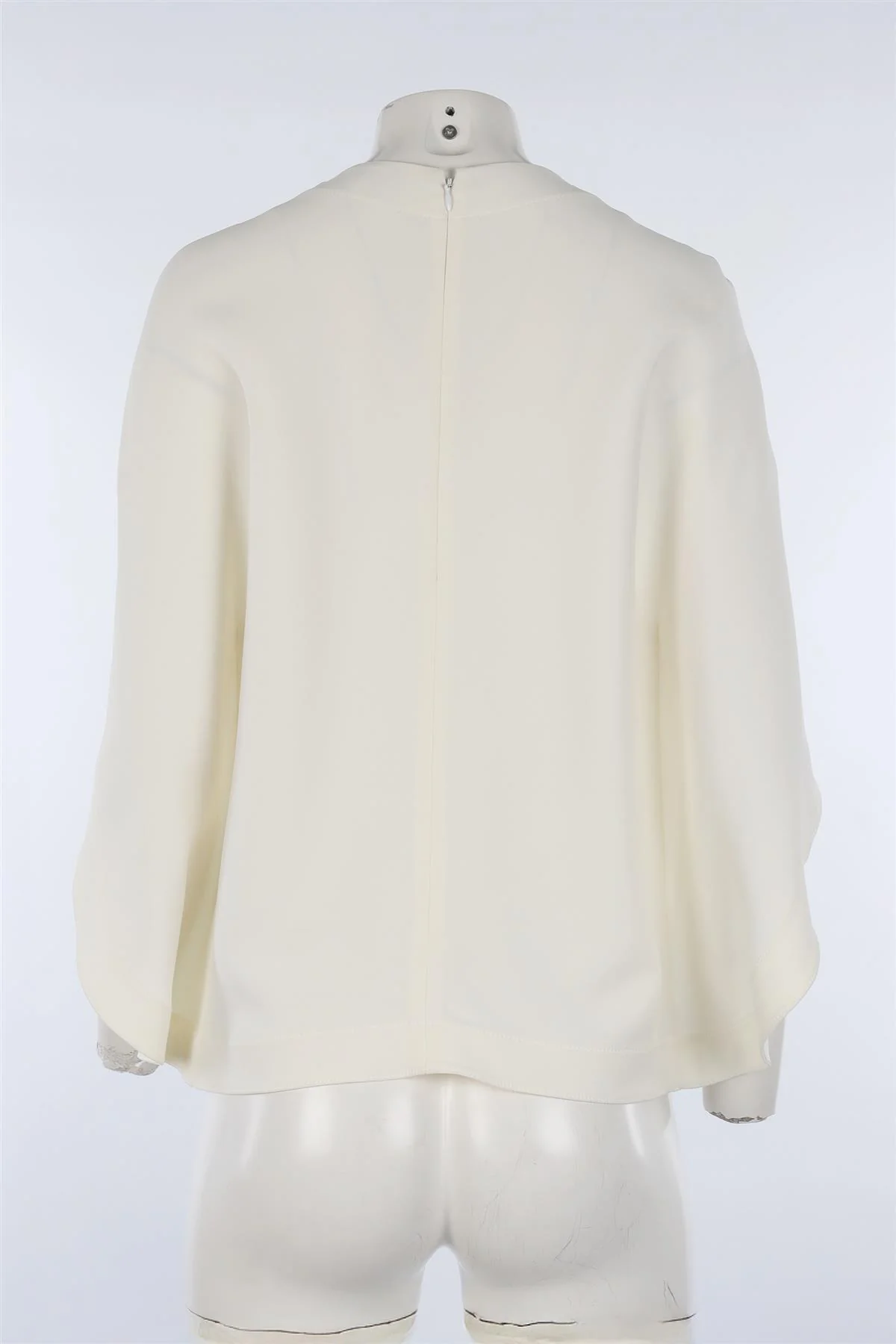 BALENCIAGA WHITE CREPE TOP FR 40 UK 12 - Image 4