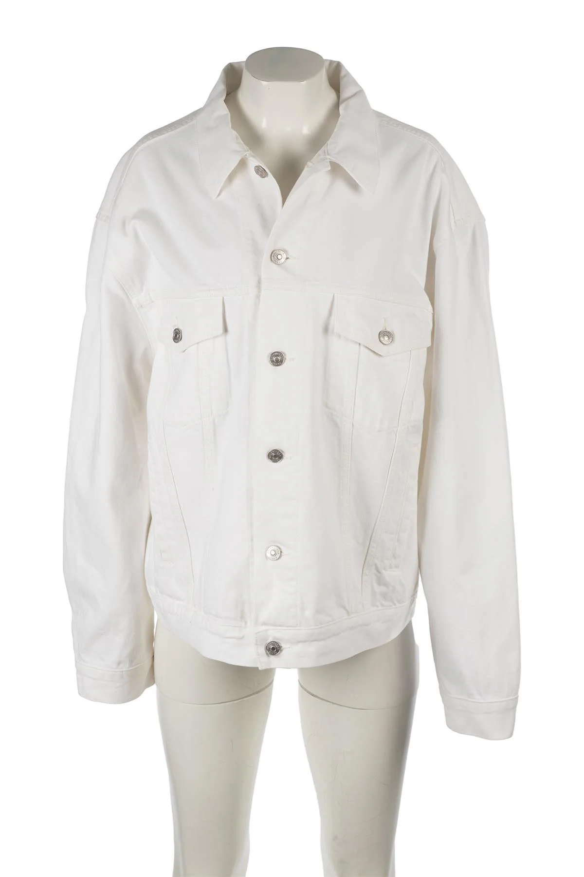 BALENCIAGA WHITE DENIM JACKET IT 40 UK 8 - Image 2